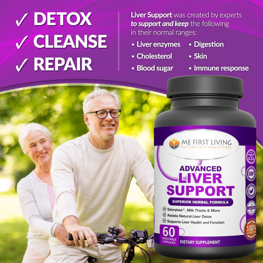 Liver Support Supplement with Milk Thistle, Solarplast & More - 60 Capsules
