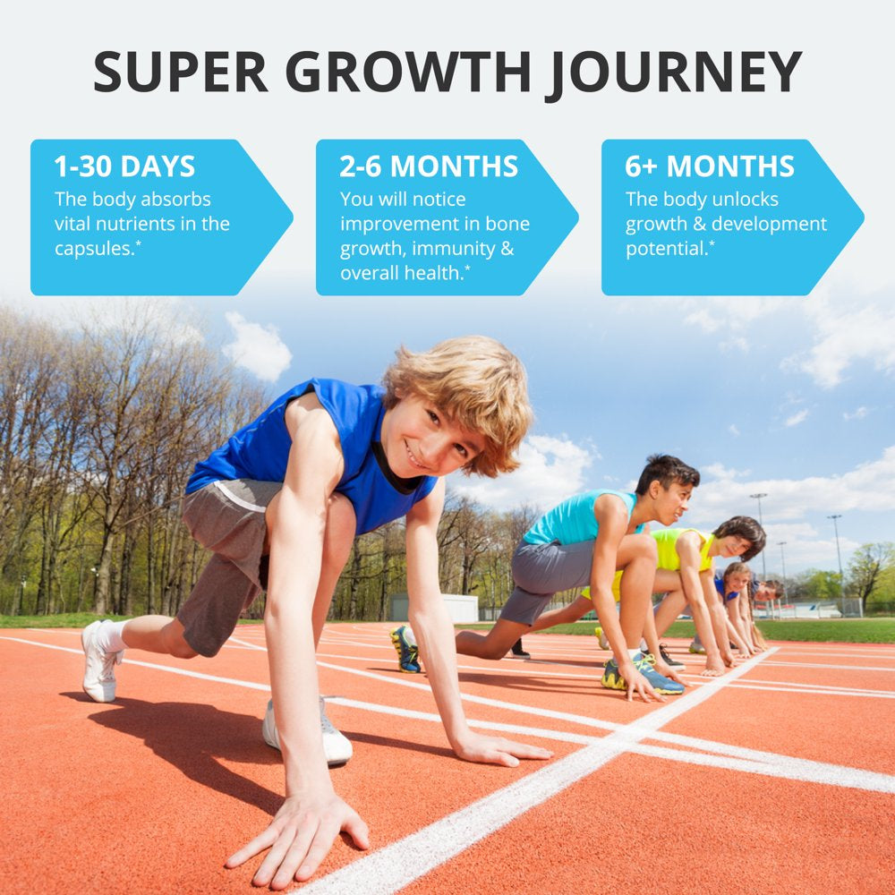 Doctor plus by Nubest, Powerful Height Growth Formula, Grow Taller Supplement for Children (10+) and Teenagers , 60 Capsules