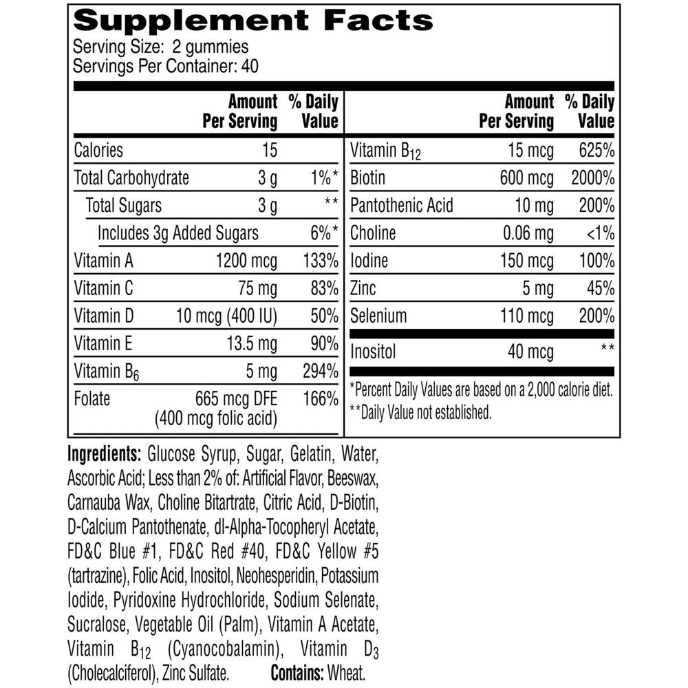 One a Day Men'S Multivitamin Gummies, Multivitamins for Men, 80 Count