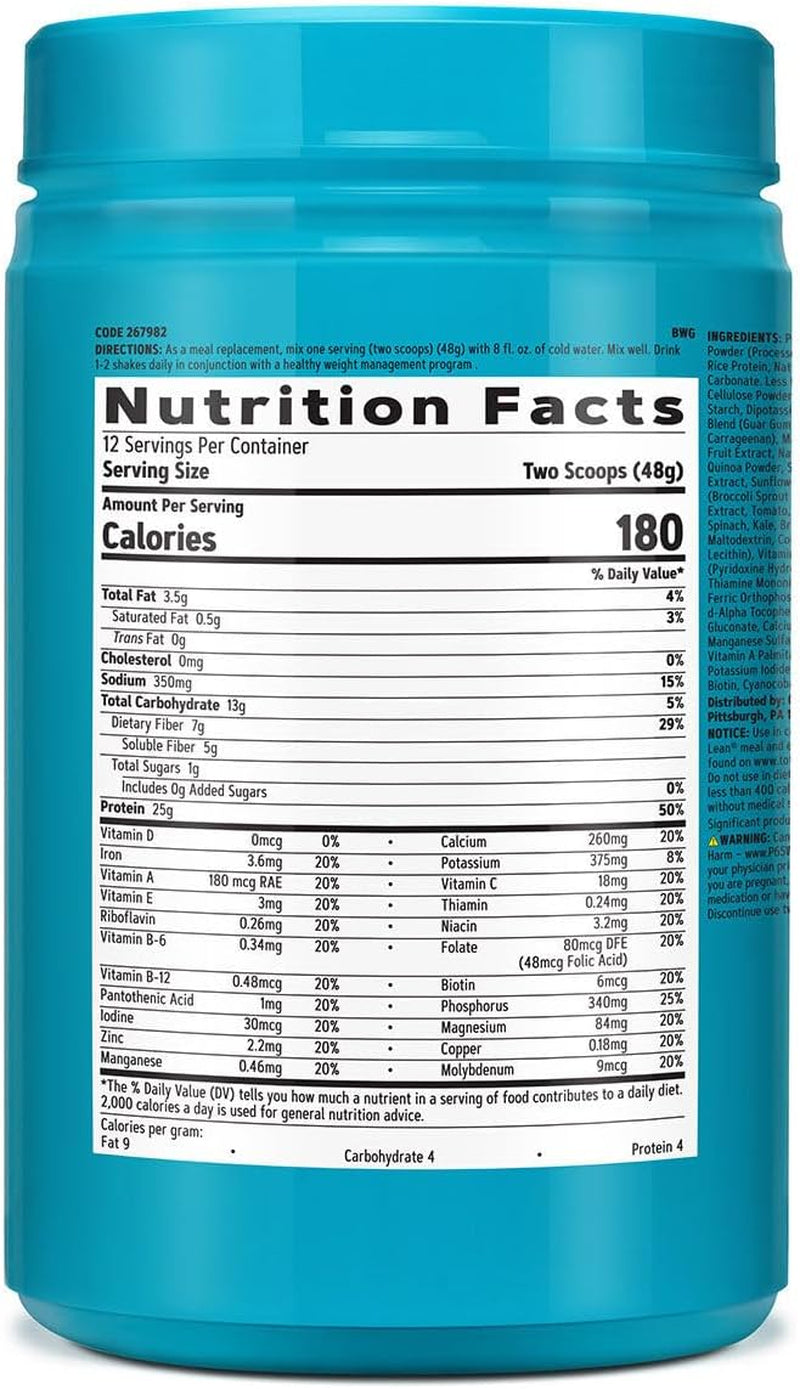 GNC Total Lean Lean Shake Green - Chocolate - 12 Servings