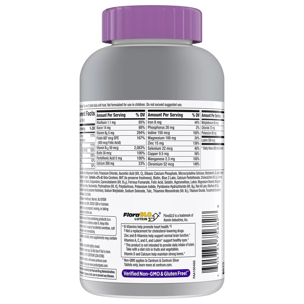 Centrum Silver Multivitamins for Women over 50, Multimineral Supplement (275 Ct)