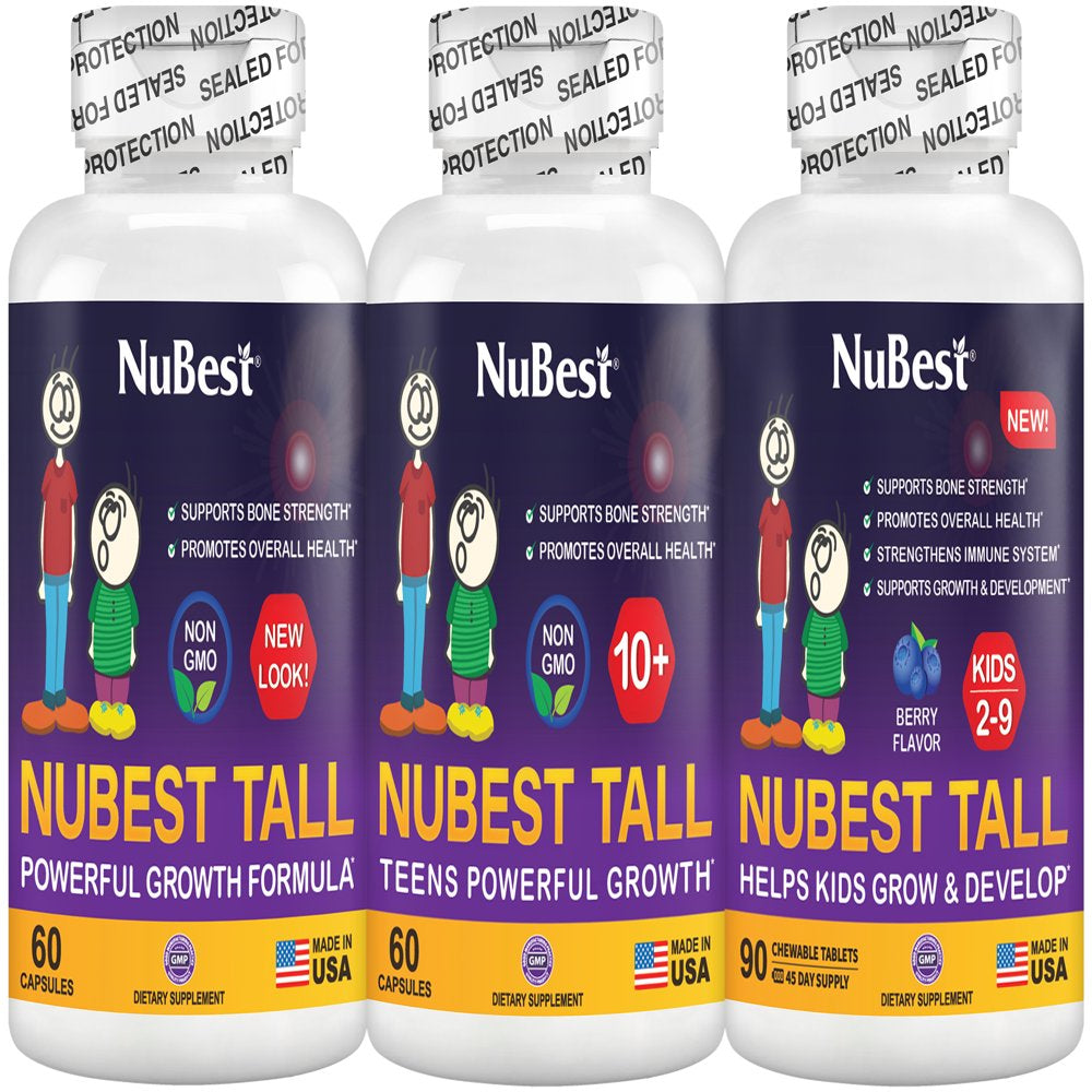 Bundle: Nubest Tall 10+ for Children (10+) and Teens, Nubest Tall for Children (5+) and Teens & Nubest Tall Kids for Kids Ages 2 to 9