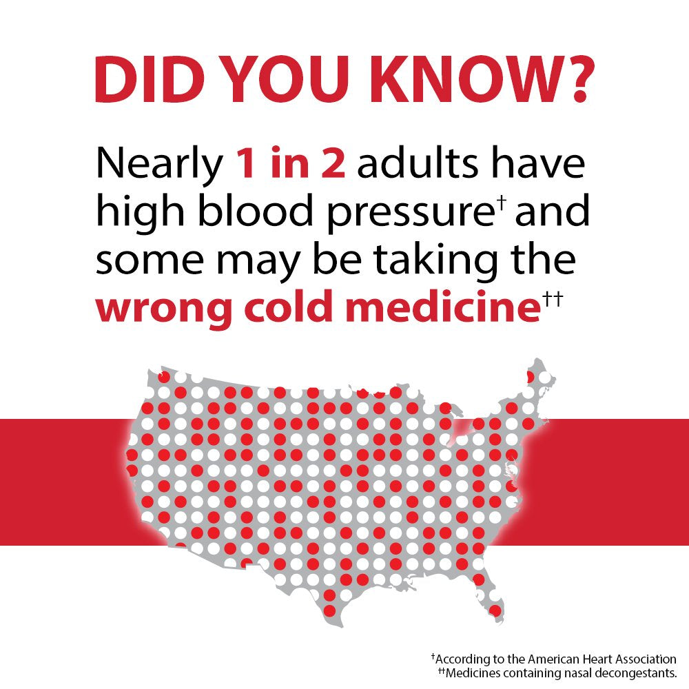 Coricidin HBP, Cold & Flu Relief Tablets, High Blood Pressure, 10 Count