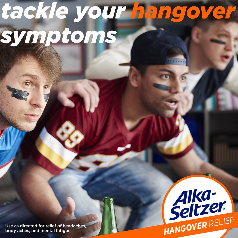 Alka-Seltzer Effervescent Hangover Relief, Aspirin, Caffeine, 20 Count