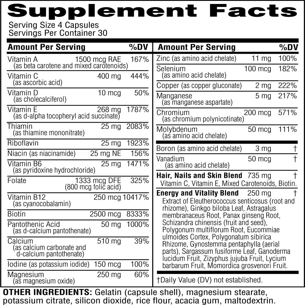 Twinlab Womens Ultra Daily Multi-Vitamin and Mineral Supplement - 120 Capsules Womens Vitamins