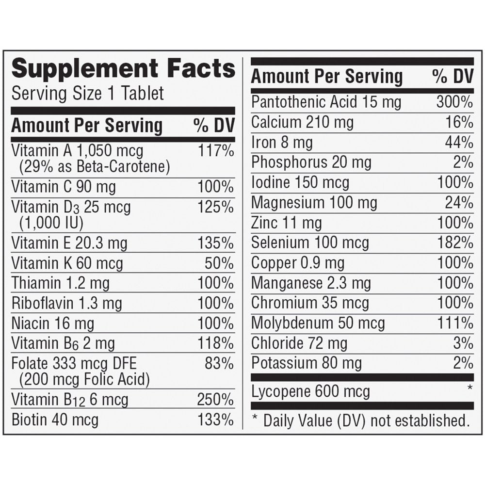 Centrum Multivitamins for Men, Multivitamin/Multimineral Supplement - 120 Count