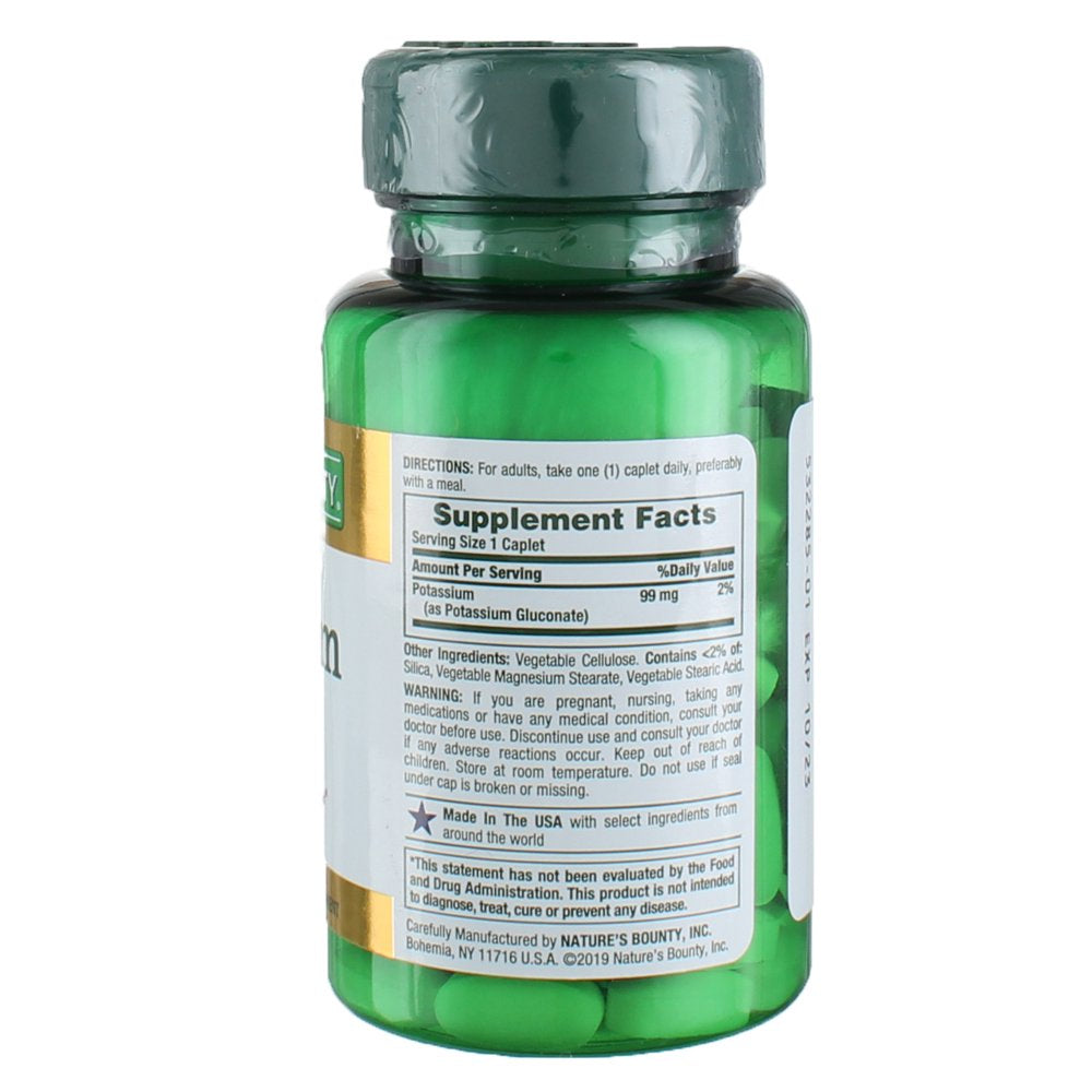 "Nature'S Bounty Essential Potassium Supports Fluid Balanced 99Mg, 100Ct, 4-Pack"