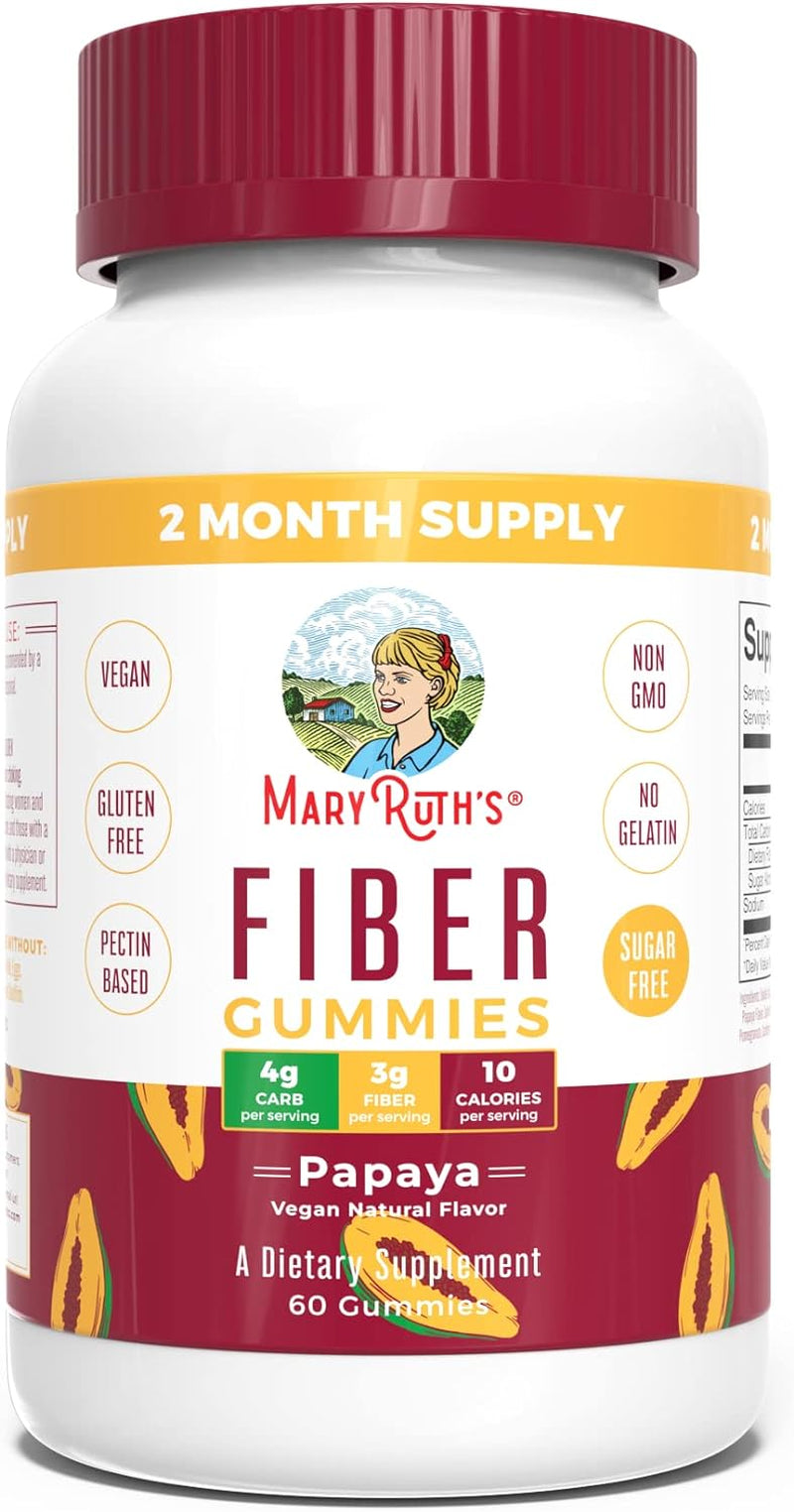 Fiber Gummies for Adults & Vitamin D3 Gummies Bundle by Maryruth'S | Fiber Supplement with Prebiotics | Gut Health & Digestion Support | Supplement for Bone Health Support, Vegan, Non-Gmo.