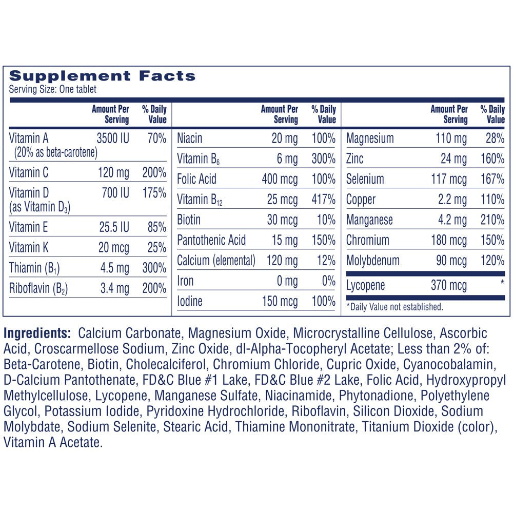 One a Day Men'S 50+ Multivitamin Tablets, Multivitamins for Men, 65 Ct