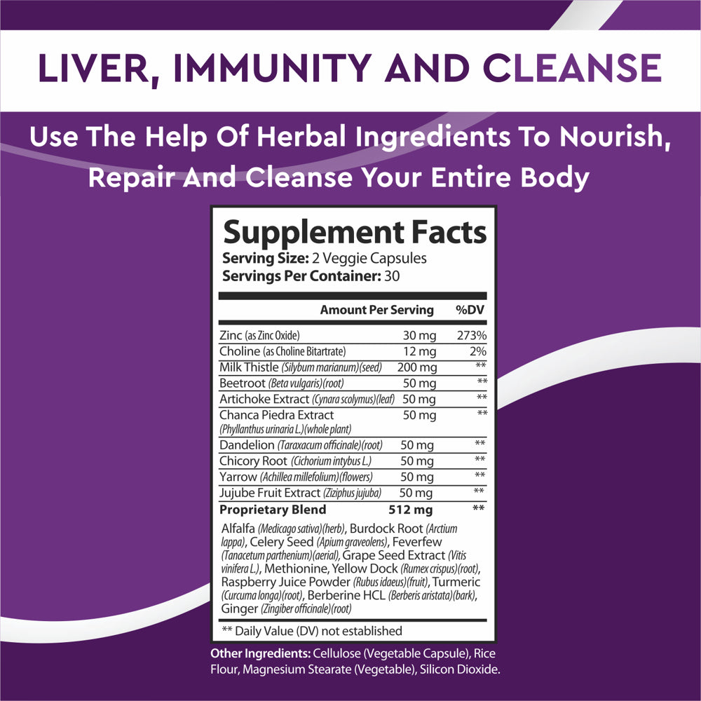 Liver Defense (60 Caps) by Live It Love It, Liver Health Dietary Supplement with Milk Thistle & Zinc
