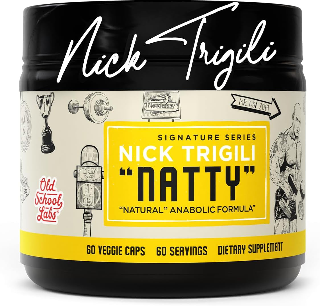 Nick Trigili “Natty” Natural Anabolic Agent & Formula – Premium Grade Lean Muscle Mass Builder – Protein Synthesis, Muscle Growth & Development, Maximum Strength, Power, Endurance – 60 Servings