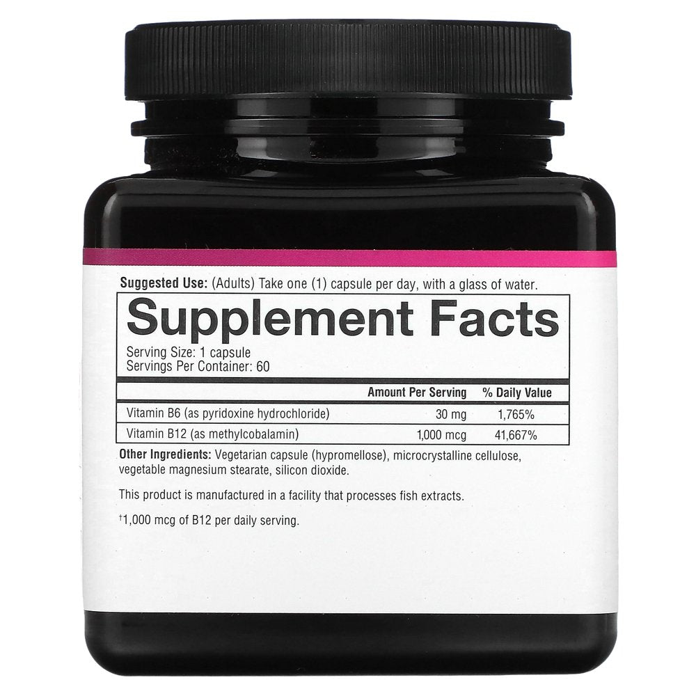 Youtheory - Vitamin B12 B6 Essential Daily Vitamins - 60 Vegetarian Capsules