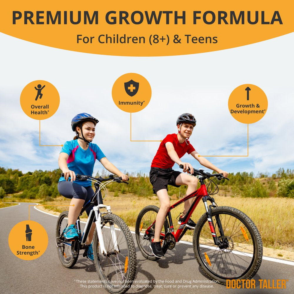 Doctor Taller by Nubest, Support Healthy Growth for Children (8+) and Teens, Premium Growth Supplement, Help Children and Teens Grow, 60 Vegan Capsules (Pack of 3)