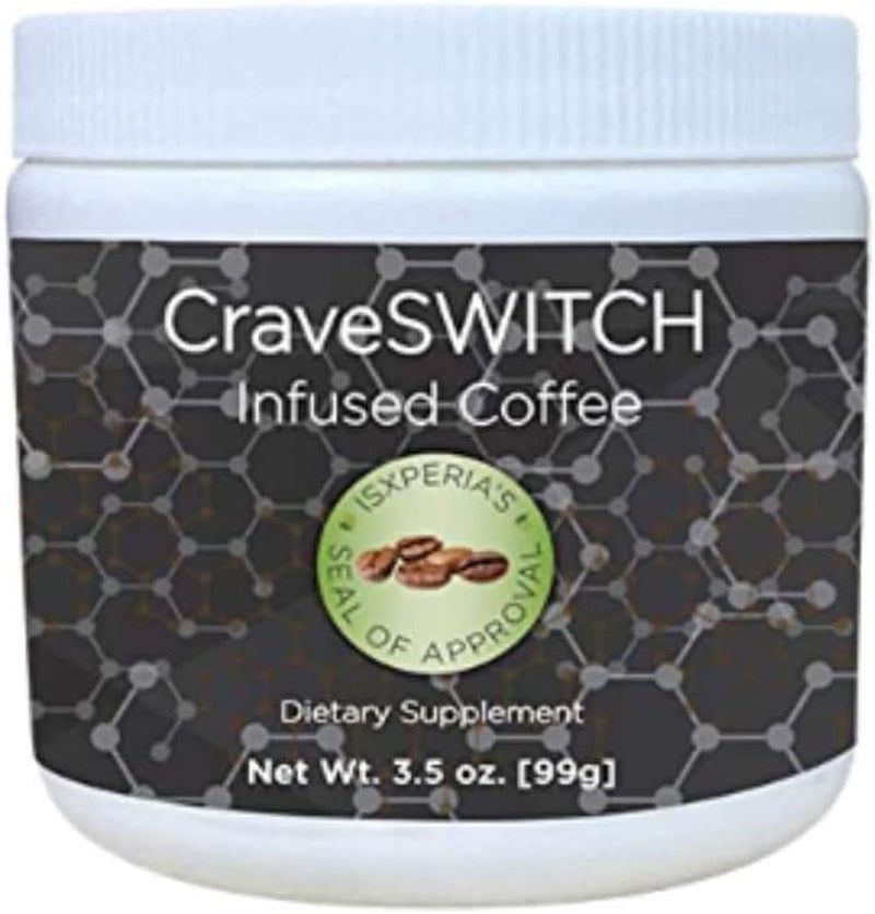 Isxperia Craveswitch Bold Coffee - Colombian Arabica Coffee with Antioxidants - Infused Nootropic Thermogenic Smart Coffee - Naturally Support Energy Levels - 3.5 Oz Powder Mix, 30 Servings