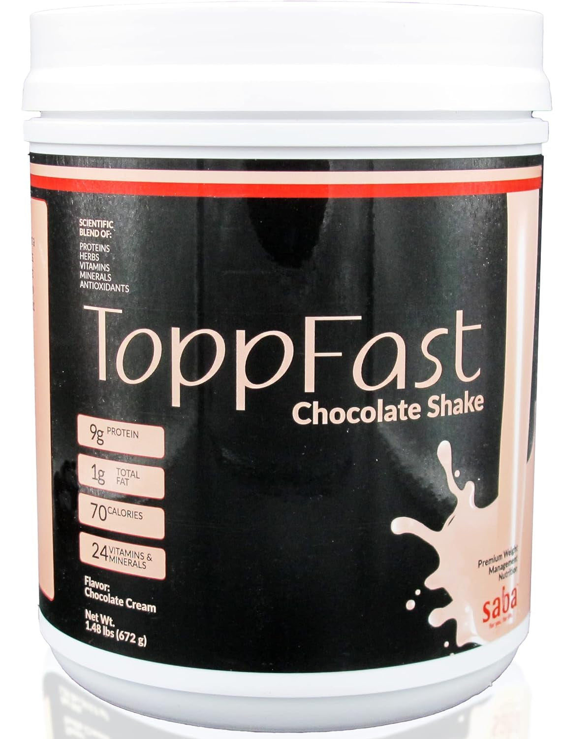 Saba Toppfast™ Nutritional Shake -Scientific Blend of Proteins, Herbs, Vitamins, Minerals, & Antioxidants -30 Servings